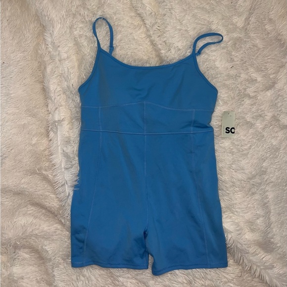 NWT S.O. Romper Jumpsuit Light Blue size Extra Large XL - Picture 2 of 4